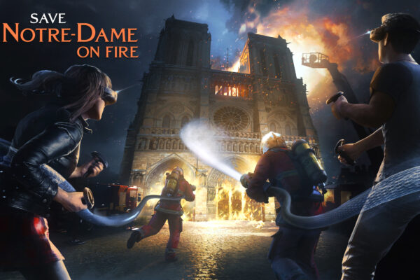 Save Notre-Dame on Fire Town-Quest Ubisoft VR Escape Room Poster Horizontaal